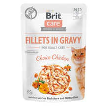 Brit Care Cat Fillets in Gravy Choice Chicken Fileciki z Kurczaka w Sosie Mokra Karma Dla Kota 85 g