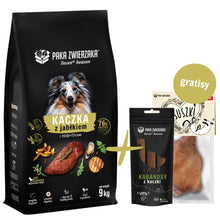 Pakiet Paka Zwierzaka Seventh Heaven Duck&Apple Sucha Karma Dla Dorosłych Psów Kaczka Z Jabłkiem 9 kg + Kabanosy z Kaczki i Ucho Wieprzowe GRATIS!