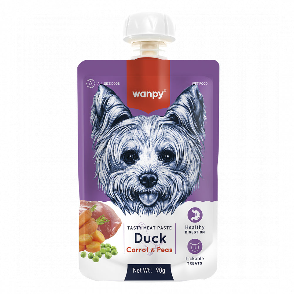 Wanpy Pasta Dla Psa Kaczka z Groszkiem i Marchewką 90 g