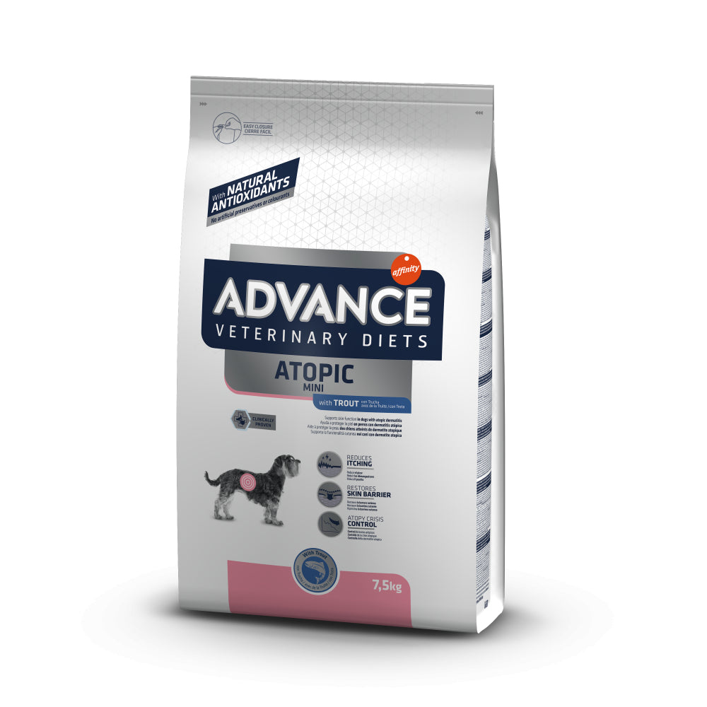 Advance Diet Atopic Mini Trout Sucha Karma Z Pstrągiem Dla Psów Ras Małych Wspomagająca Funkcje Skóry 7,5 kg