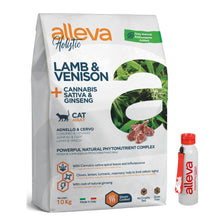 Pakiet Alleva Holistic Sucha Karma Dla Dorosłych Kotów Z Jagnięciną i Jeleniem Oraz Z Dodatkiem Konopi Włóknistej i Korzenia Żeń-szenia 10 kg + Bidon GRATIS!