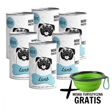 Pakiet Paka Zwierzaka Pepe Monoproteinowa Karma Dla Psa Jagnięcina 6 x 400 g + Miska Turystyczna GRATIS!
