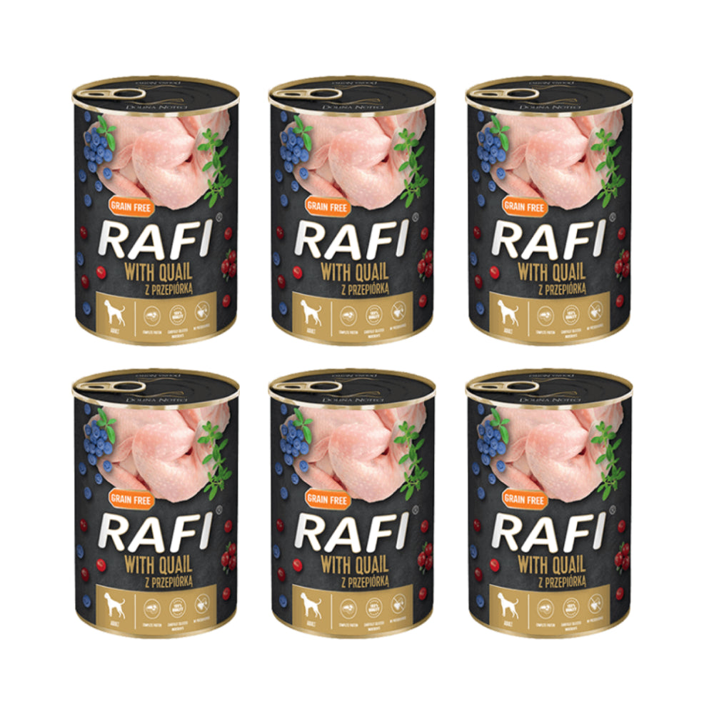 Pakiet Rafi Karma Dla Psa z Przepiórką, Borówką i Żurawiną 6 x 800 G