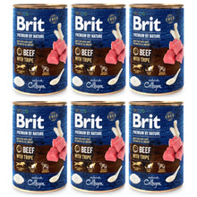 Pakiet Brit Premium By Nature Beef with Tripe Wołowina Flaczki Pasztet Dla Psa 6 x 800 g