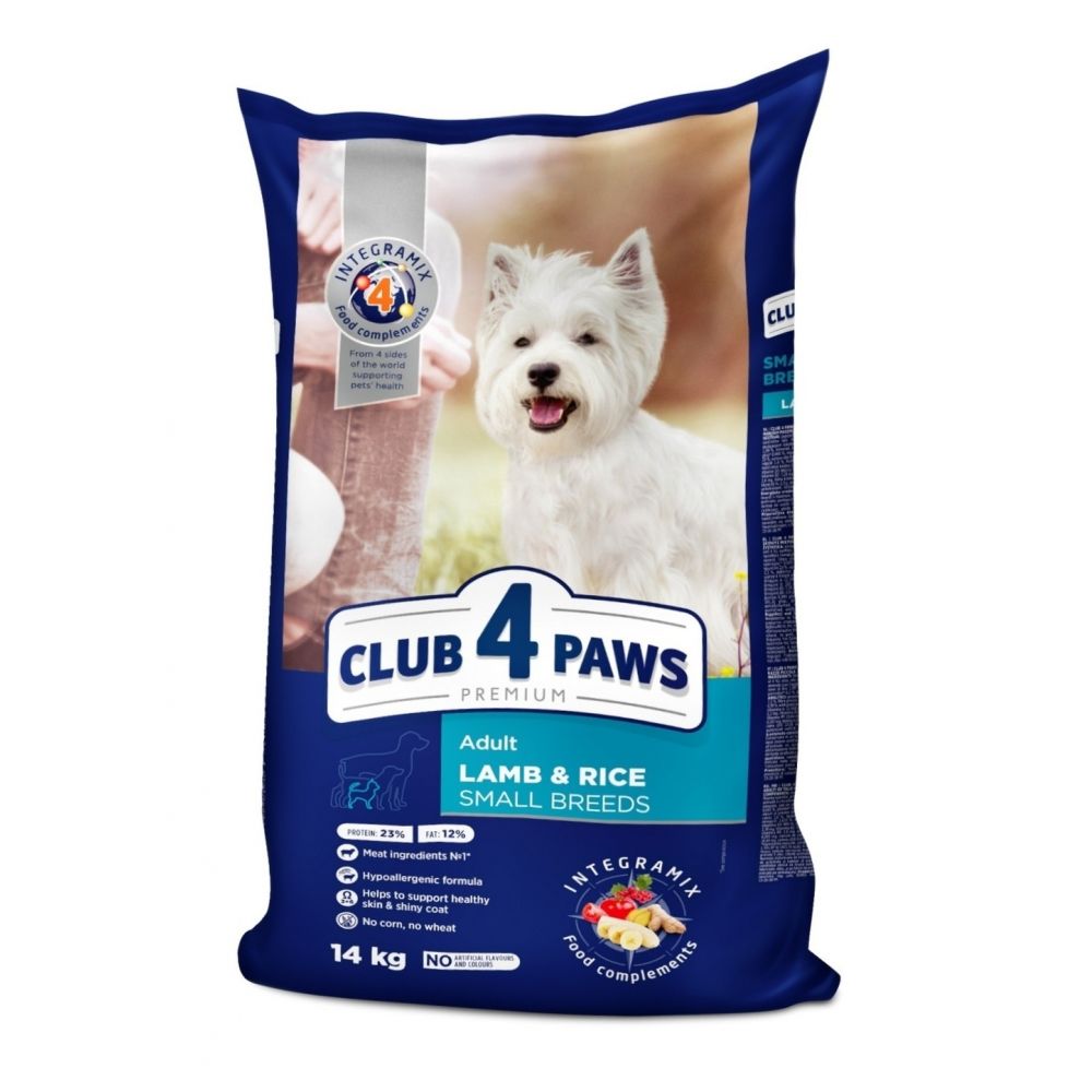 Club 4 Paws z Jagnięciną Hipoalergiczna Karma dla Psów Małych Ras 14 kg