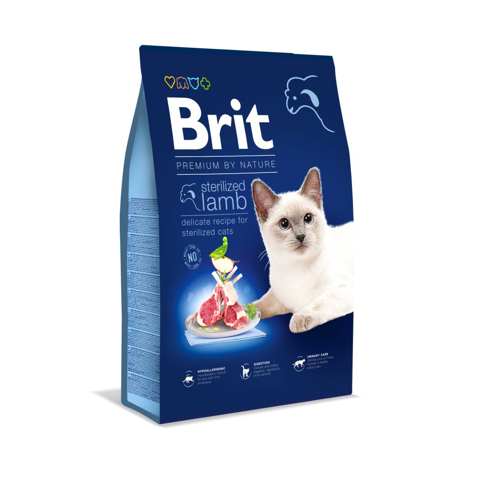Brit Premium Cat Sterilized Lamb Jagnięcina Karma Dla Kotów Po Sterylizacji 800 g
