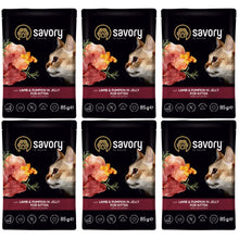 Pakiet Savory Cat Kittens Lamb&Pumpkin Jelly Karma Mokra Dla Kociąt z Jagnięciną i Dynią w Galaretce 6 x 85 g