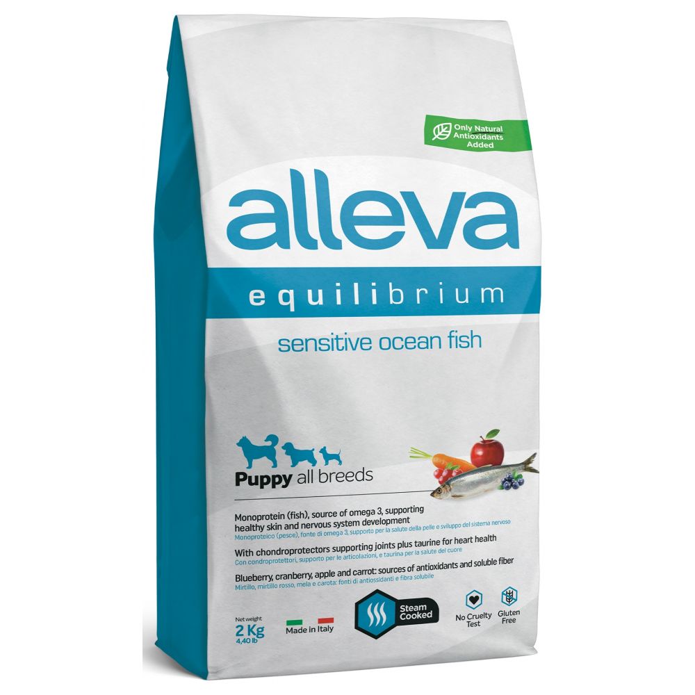 Alleva Equilibrium Monoproteinowa Sucha Karma Dla Szczeniąt, Suk W Ciąży I Karmiących Z Rybami Oceanicznymi 2 kg