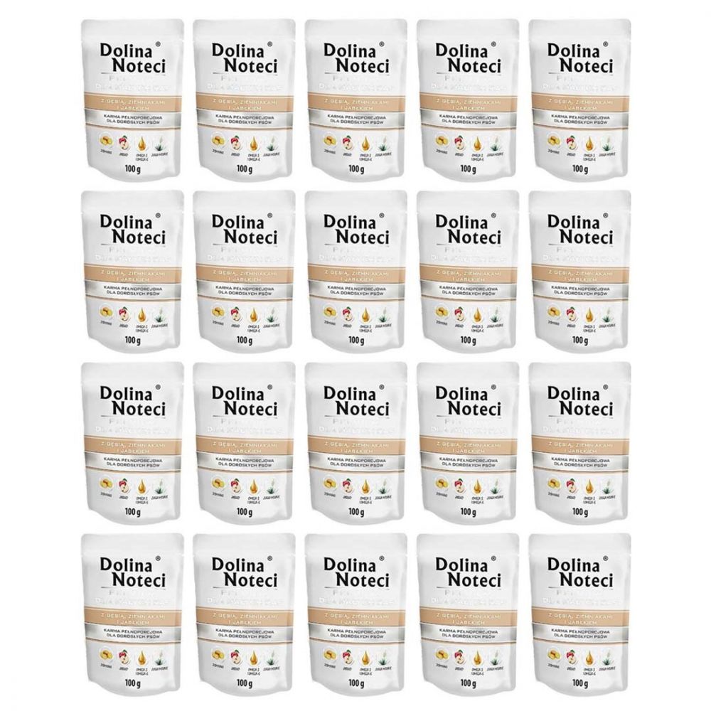 PAKIET FBA Dolina Noteci Premium z Gęsią Ziemniakami i Jabłkiem Małe Rasy 100 g X 20