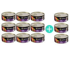 Pakiet Savory Cat Adult Sterilised Lamb Karma Mokra Dla Dorosłych Kotów Po Sterylizacji i Kastracji z Jagnięciną 9 x 100 g + 3 Puszki GRATIS!