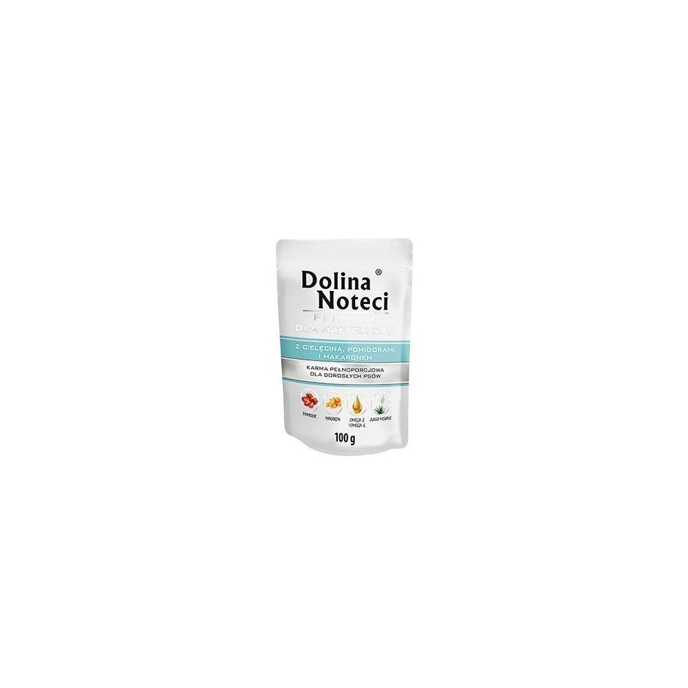 Dolina Noteci Premium z Cielęciną, Pomidorami i Makaronem Małe Rasy 100 g