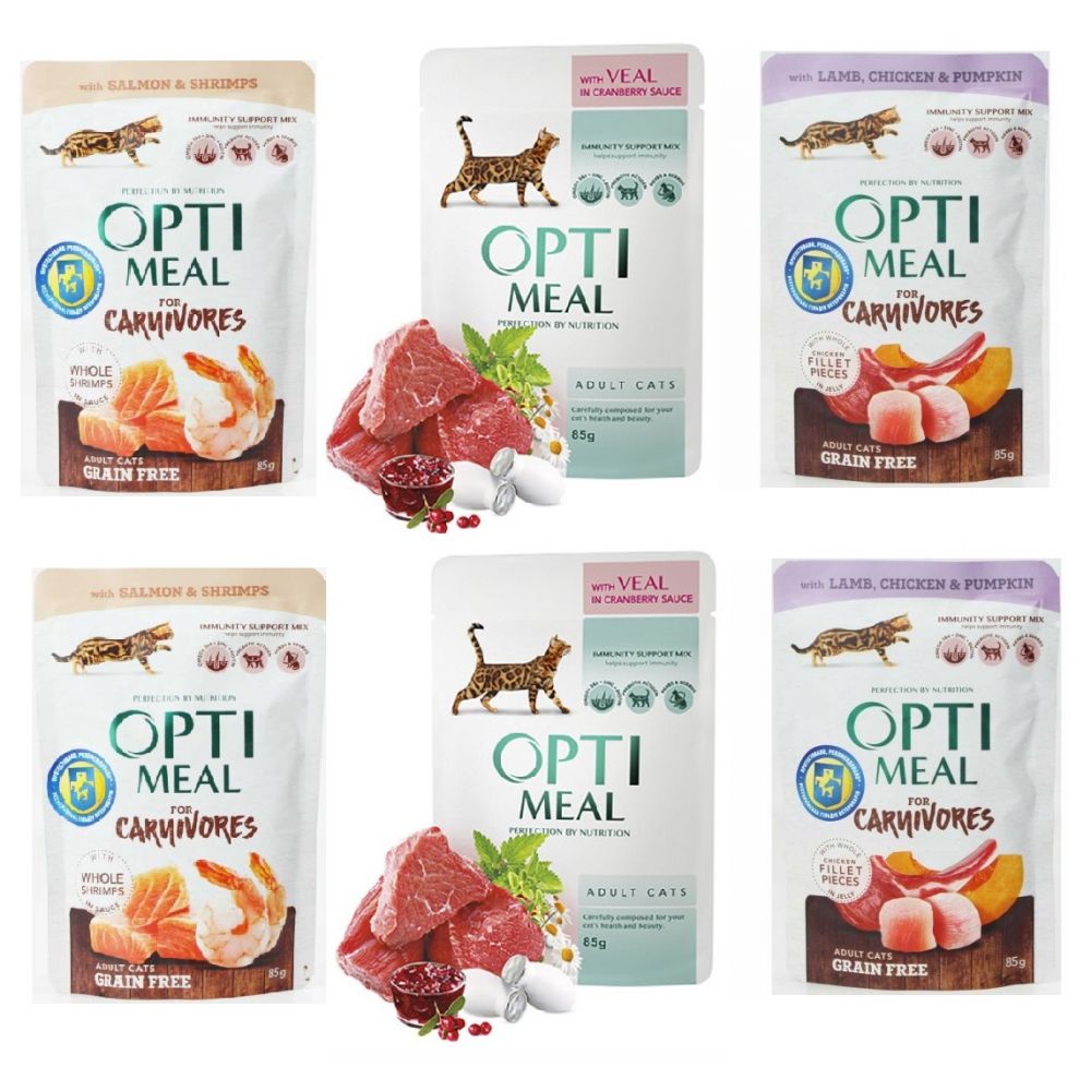 Pakiet Optimeal Mix Smaków Dla Kota 6 x 85 g