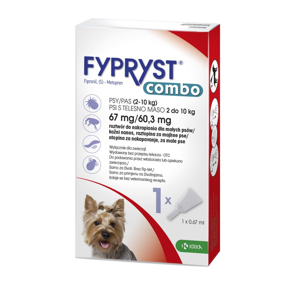 Fypryst Combo Spot On 67 mg/0,67 ml Dla Psów 2 - 10 kg 1 Pipeta