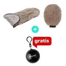Pakiet Dirty Dog Ręcznik i Rękawica Pielęgnacyjna Szara + Peleryna Gratis!