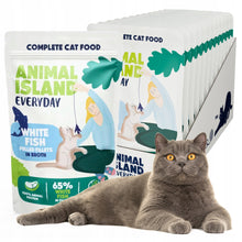 ANIMAL ISLAND Everyday z Białą Rybą 12x85g fileciki w rosole zestaw 12 saszetek