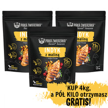 Pakiet Paka Zwierzaka Seventh Heaven Turkey&Raspberry 4 kg + 500 g GRATIS!
