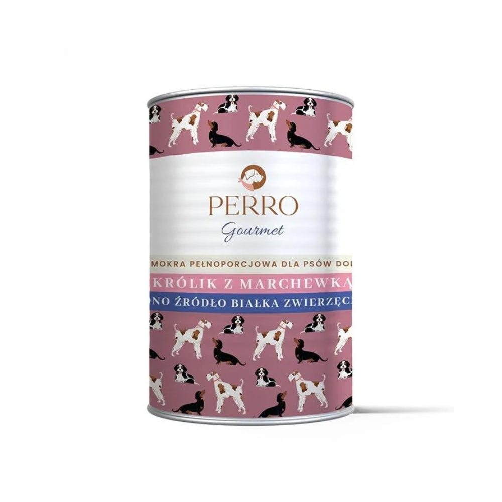 PERRO Gourmet Królik z marchewką 400g monobiałkowa karma dla dorosłych psów