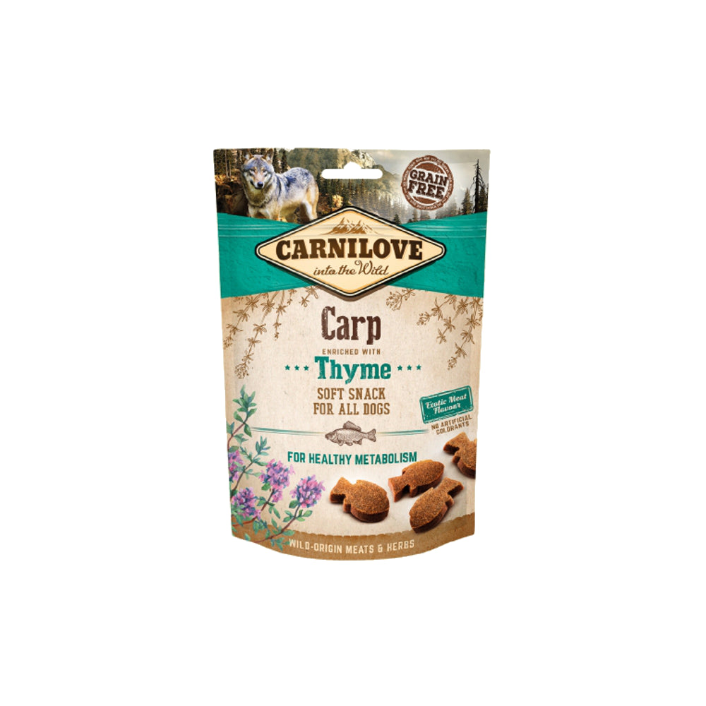 Brit Carnilove Healthy Metabolism Snack Carp with Thyme Karp Tymianek Przekąska Dla Psa 200 g