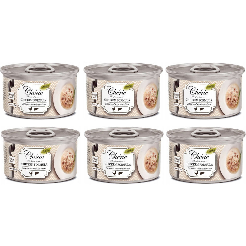 Pakiet Pettric Cherie Karma Dla Kota Kurczak z Wątróbką w Sosie 6 x 80 g