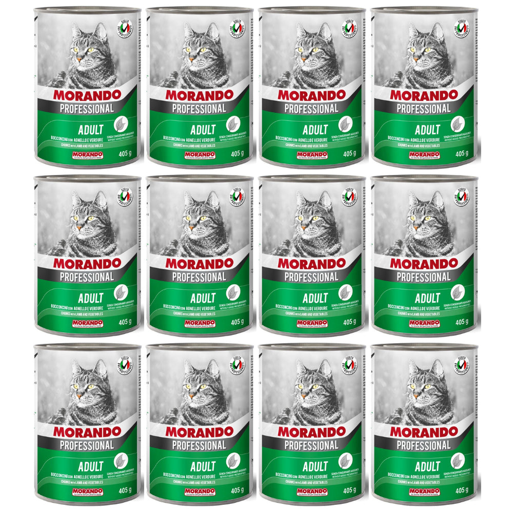 Pakiet Morando Pro Mokra Karma Dla Kota Kawałki Jagnięcina z Warzywami 12 x 405 g