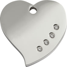 RedDingo Personalizowana Zawieszka Dla Pupila z Grawerem Serce Swarovski