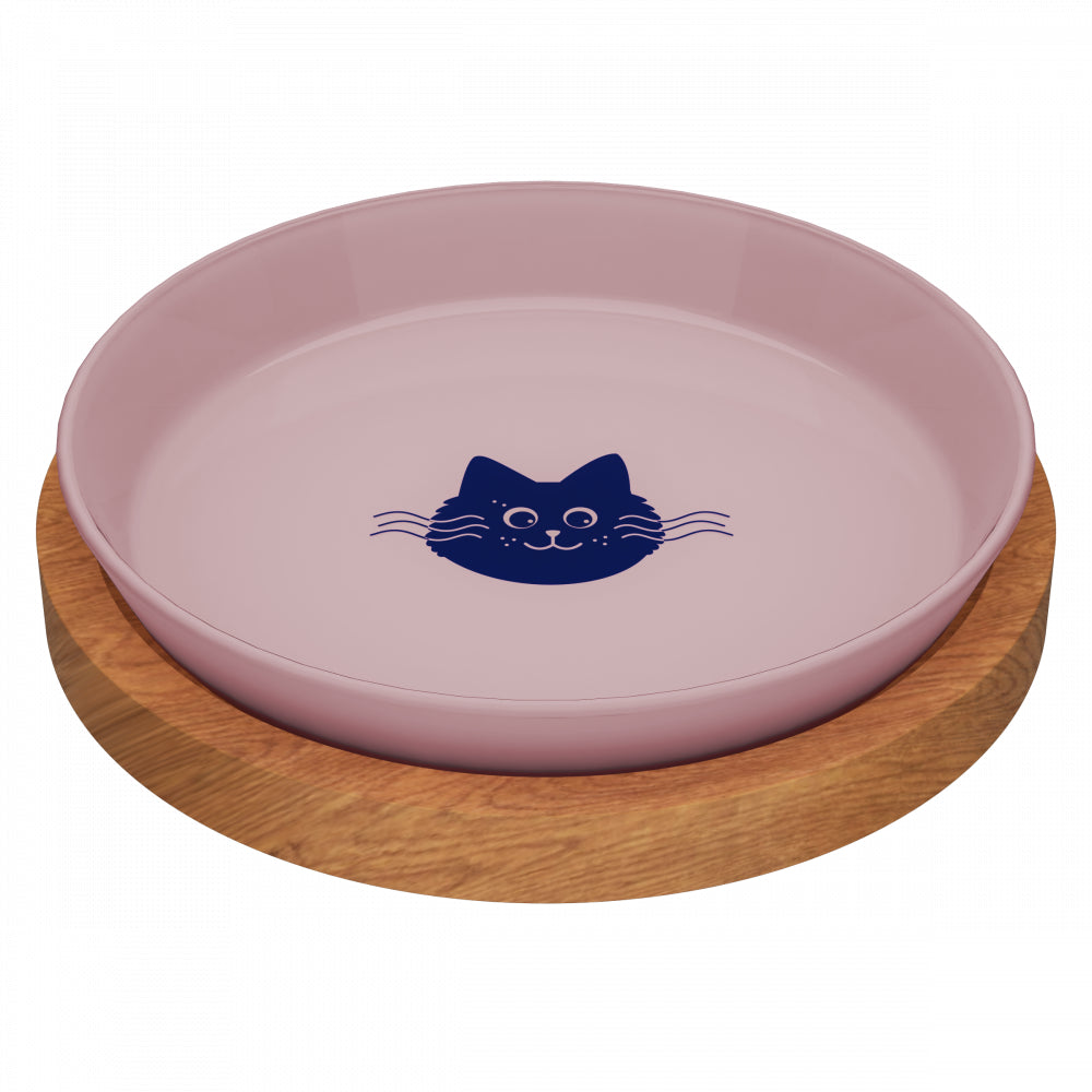 Animal Island Talerzyk Dla Kota z Podstawką Różowy 18 cm