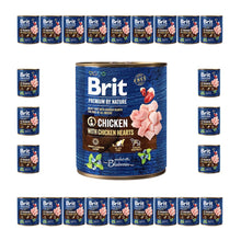 Pakiet Brit Premium By Nature Chicken with Chicken Hearts Kurczak Serca z Kurczaka Mokra Karma Dla Psa 24 x 800 g