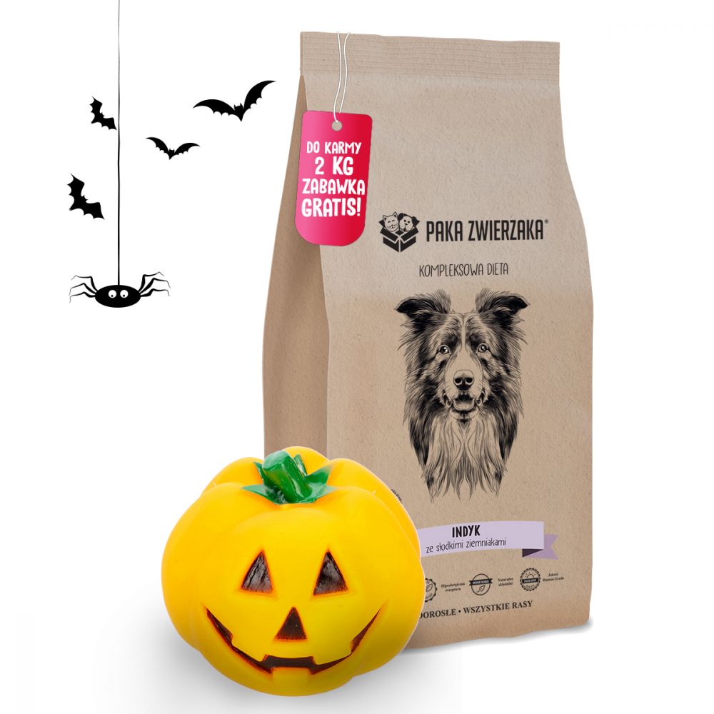 Pakiet Paka Zwierzaka Bezzbożowa Karma Dla Psa Indyk Słodkie Ziemniaki 2 kg + Zabawka GRATIS!