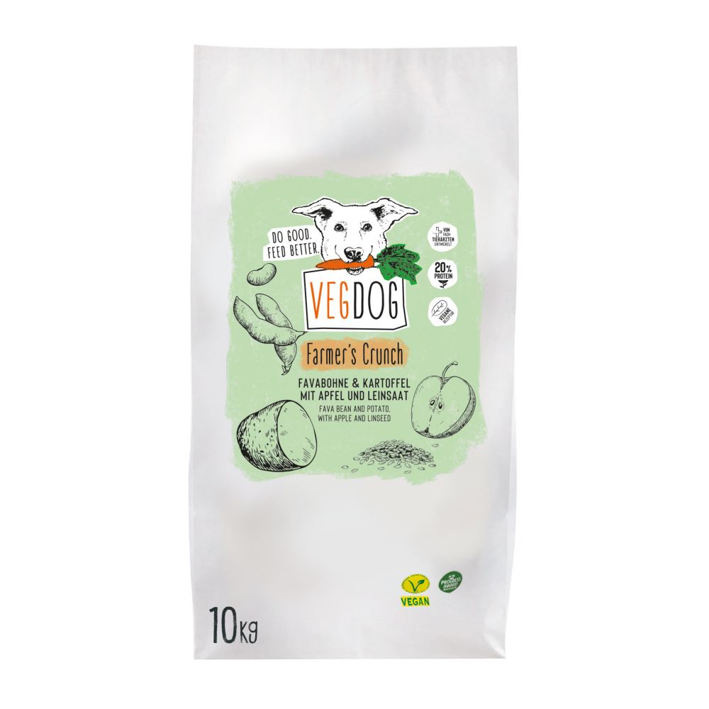 Vegdog Farmers Crunch Wegetariańska Sucha Karma Dla Dorosłych Psów 10 kg