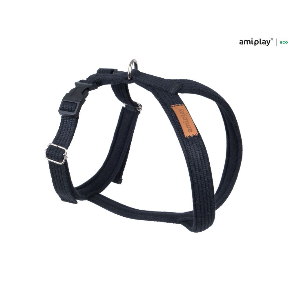 Amiplay Szelki Regulowane Grand Soft Cotton Czarne Rozmiar M