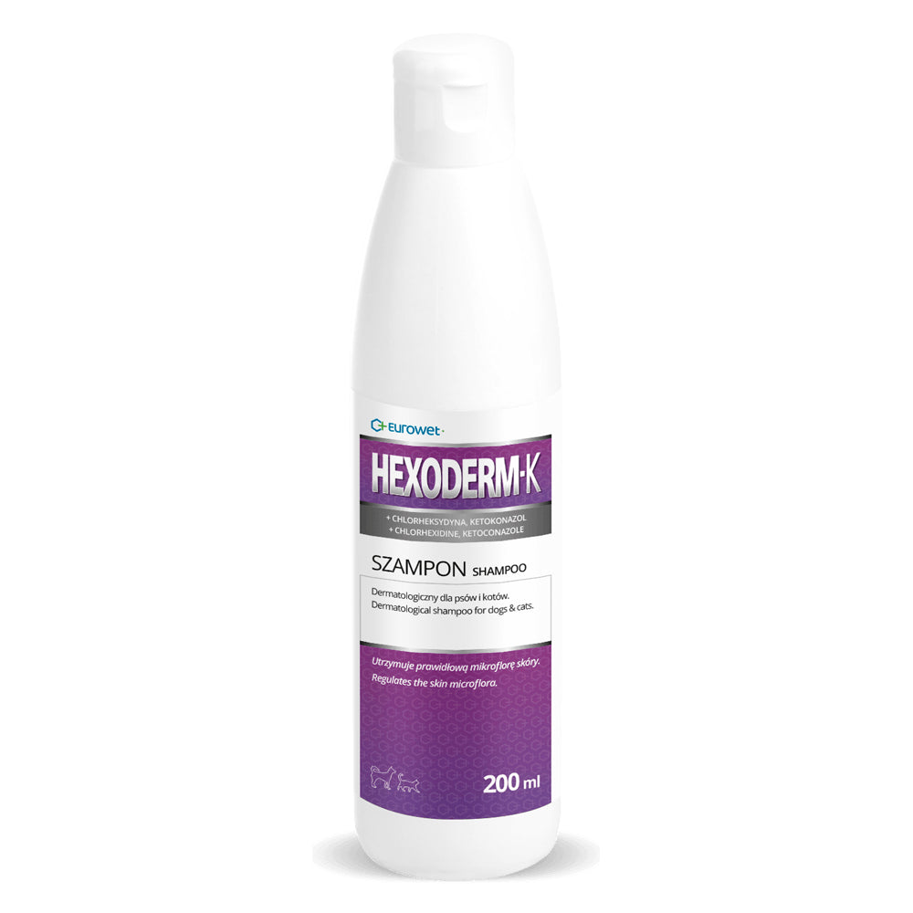 Eurowet Hexoderm-K Szampon Dermatologiczny Dla Psów I Kotów 200 ml