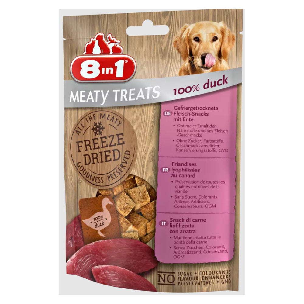8in1 Freeze Dried Przysmak Dla Psów Z Kaczką 100% 50 g