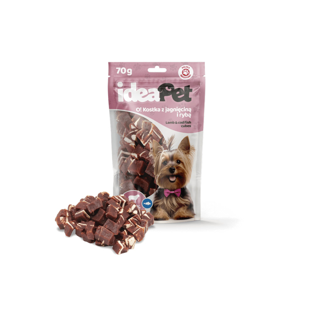 ideaPet O! Kostka z jagnięciną i rybą 70g