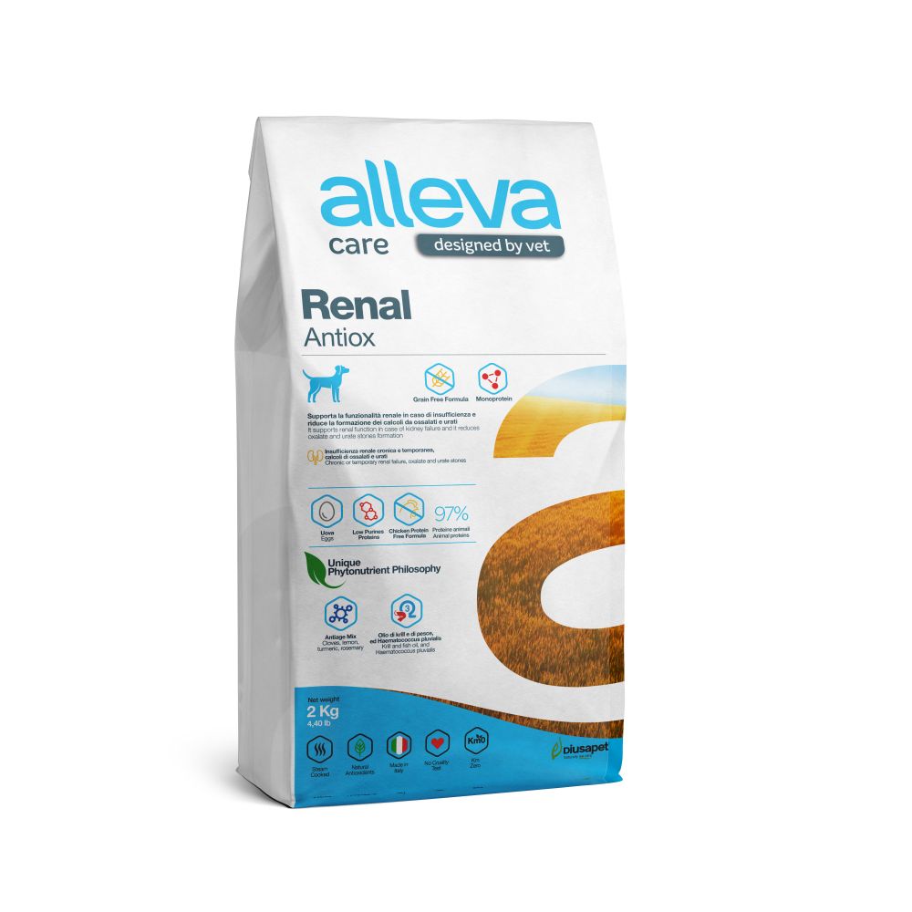 Alleva Care Renal-Antiox Sucha Karma Dla Dorosłych Psów Wspierająca Funkcjonowanie Nerek 2 kg
