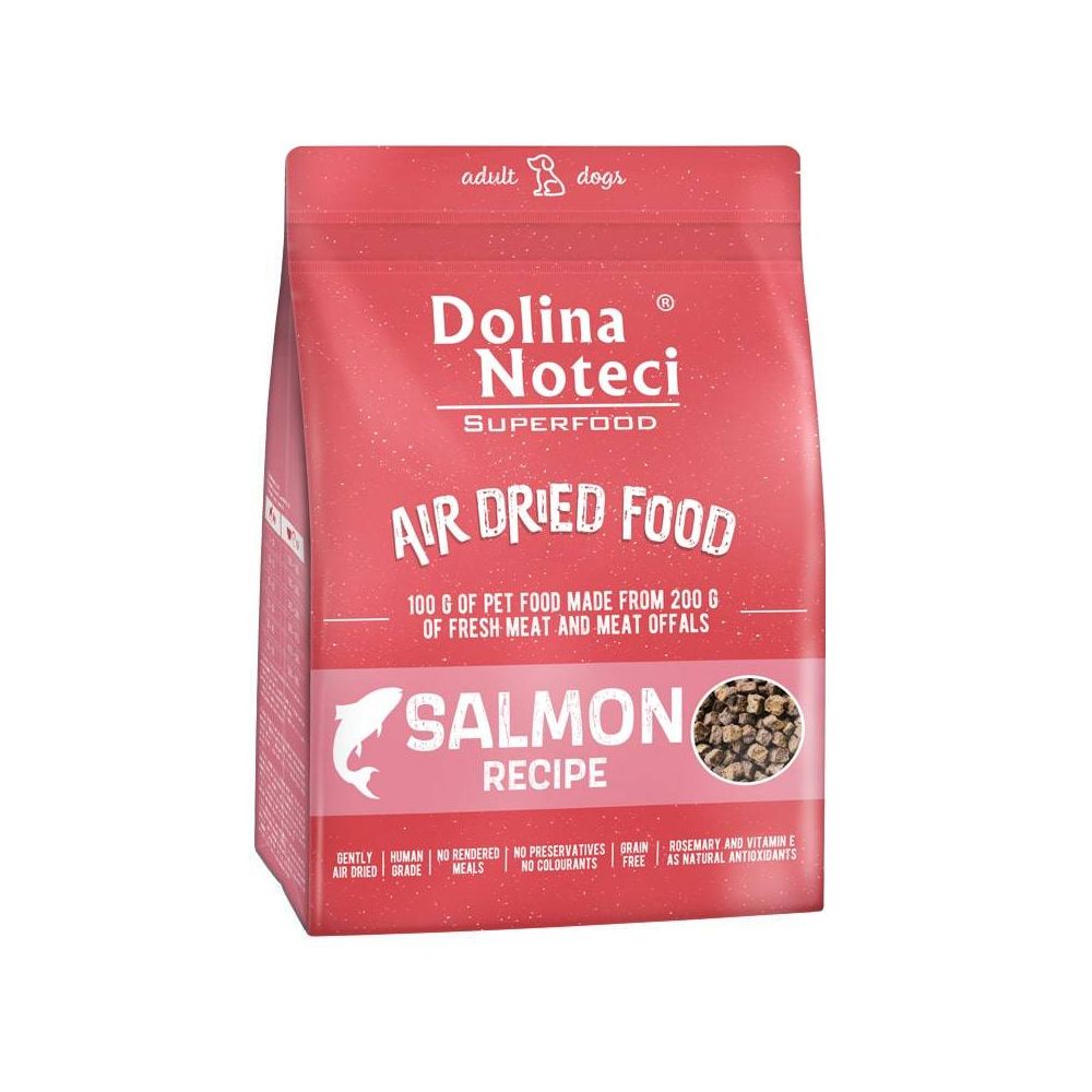 Dolina Noteci Superfood Air Dried Danie z Łososia Suszona Karma Dla Dorosłych Psów 1 kg