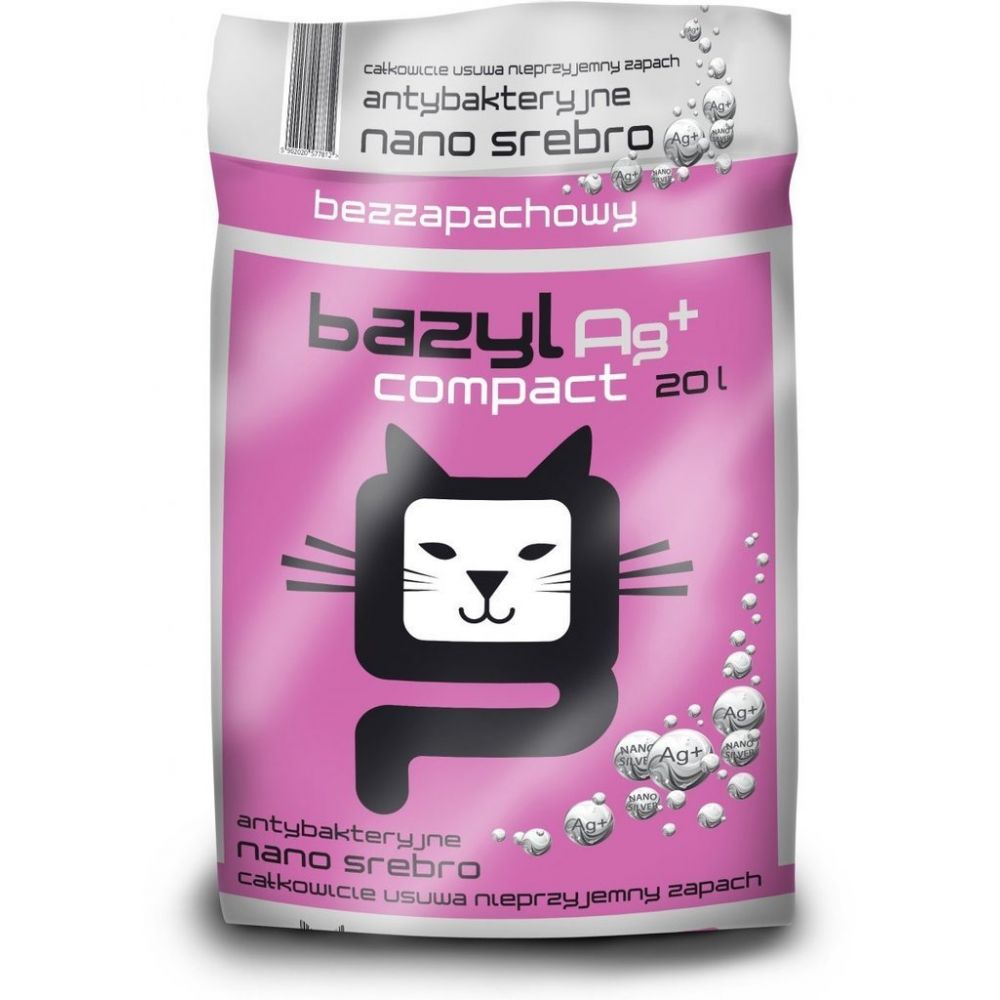 Bazyl Ag+ Compact Żwirek z Nano Srebrem 20 L