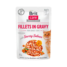 Brit Care Cat Fillets in Gravy Savory Salmon Fileciki z Łososia w Sosie Mokra Karma Dla Kota 85 g