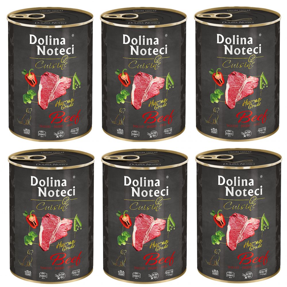 Pakiet Dolina Noteci Premium Cuisine z Wołowiną 6 x 400 g