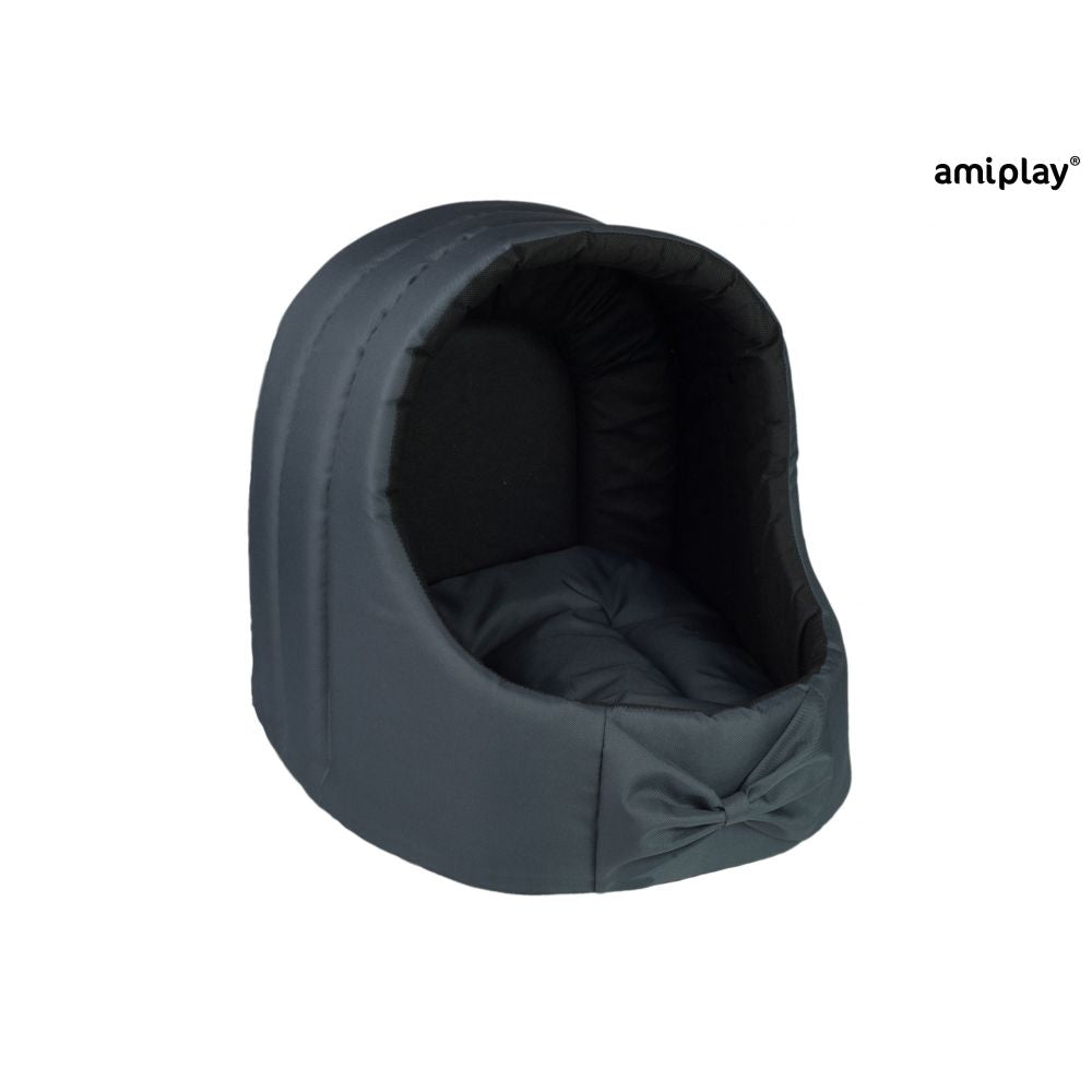 Amiplay Buda Owalna Dla Psa Basic Rozmiar S Grafitowa