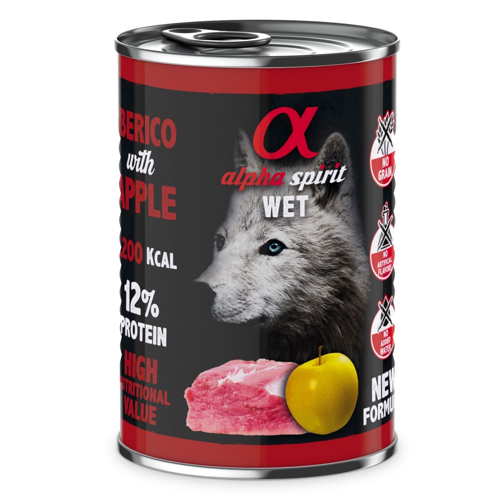 Alpha Spirit Mokra Karma Dla Psa Wieprzowina z Jabłkiem 400 g
