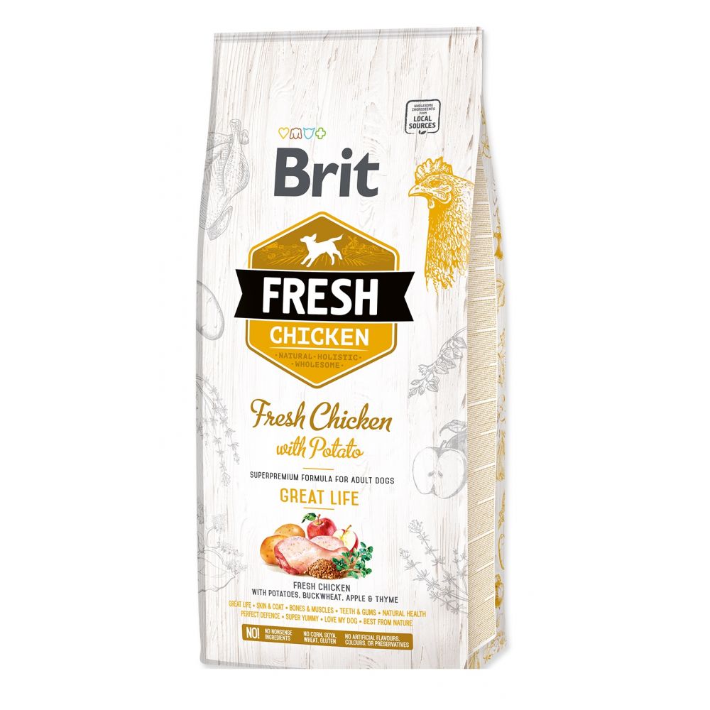 Brit Fresh Chicken With Sweet Potato Kurczak Bataty Karma Dla Psa 2,5 kg