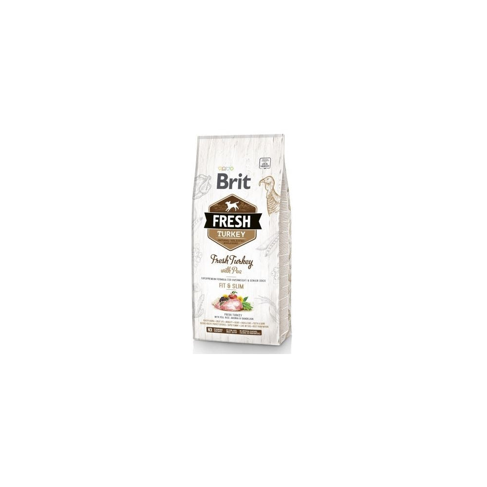 Brit Fresh Turkey With Pea Indyk Groszek Overweight & Senior Dogs Karma Dla Starszych Psów 12 kg
