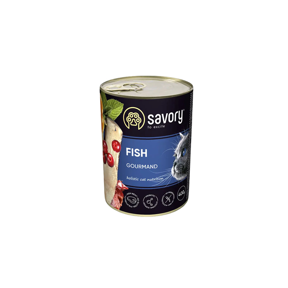 Savory Cat Adult Fish Karma Mokra Dla Dorosłych Kotów z Rybą 400 g