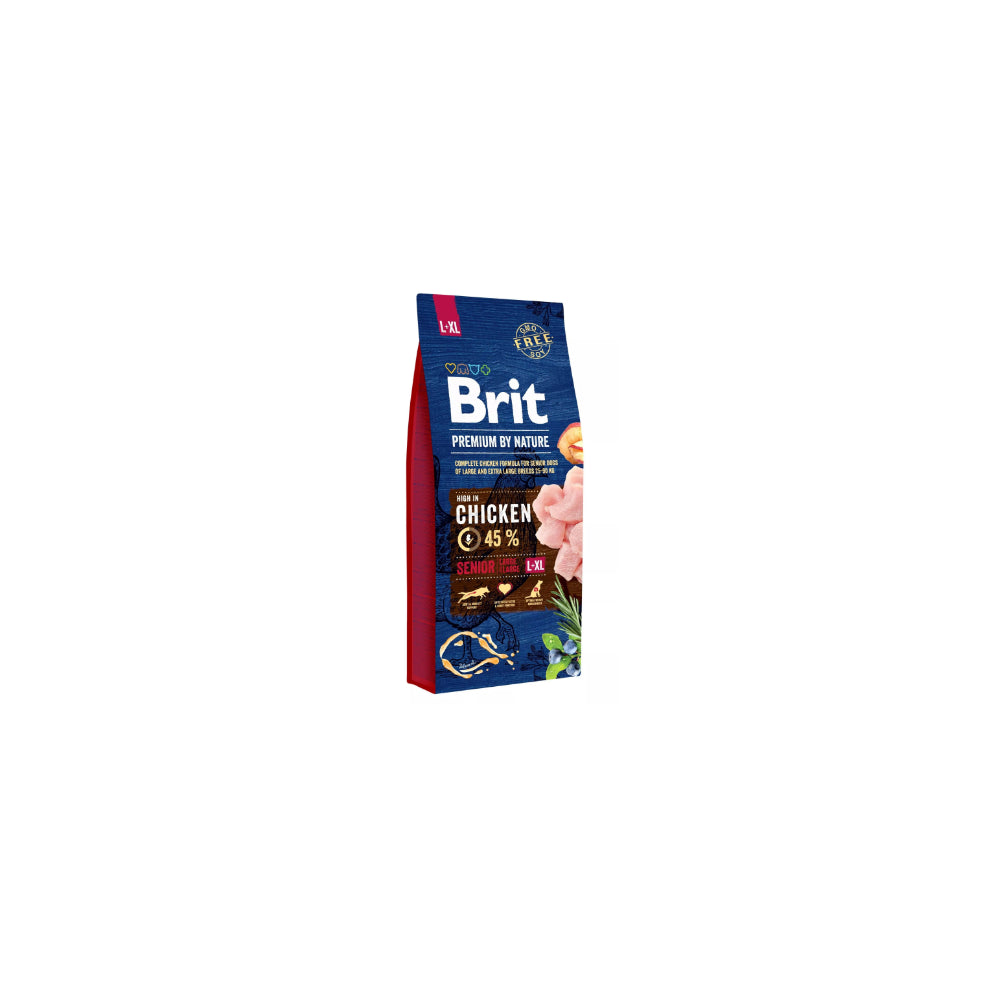 Brit Premium By Nature Chicken Senior Karma Dla Starszych Psów Dużych I Bardzo Dużych Ras L+XL 15 kg