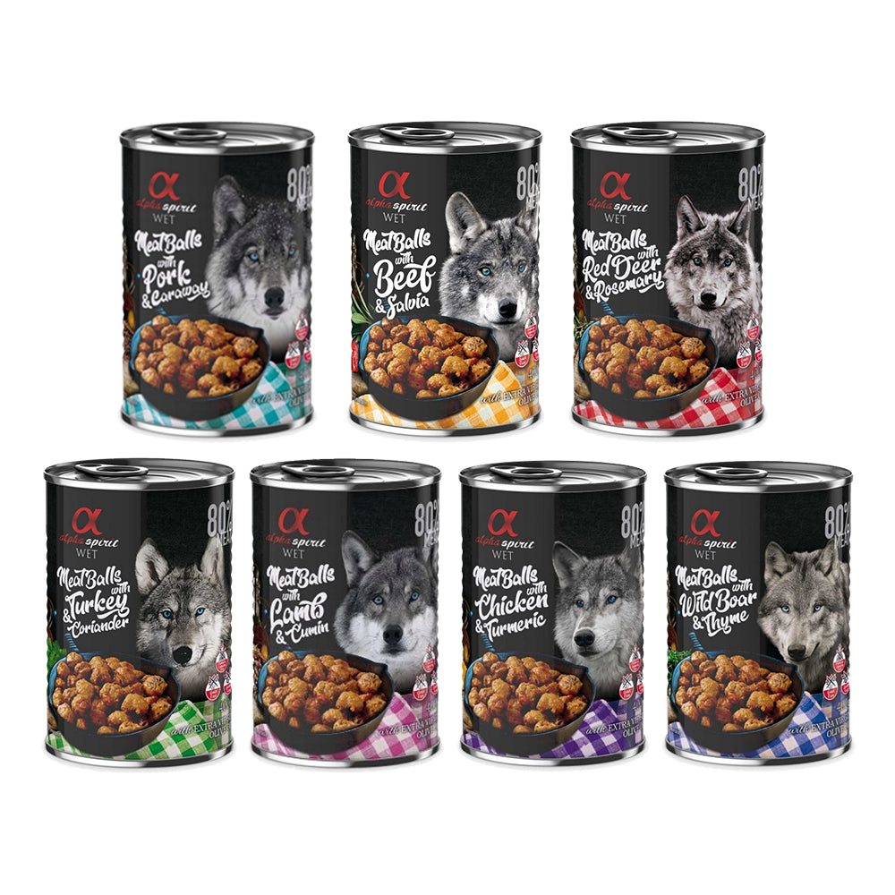 Pakiet Alpha Spirit Mięsne Klopsiki Mix Smaków 7 x 400 g