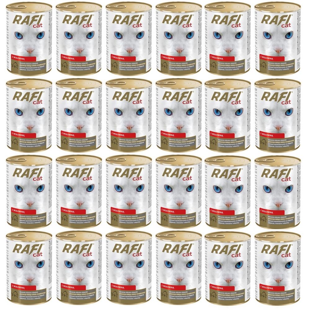 PAKIET FBA Dolina Noteci Rafi Karma Dla Kota z Wołowiną 415 g X 24