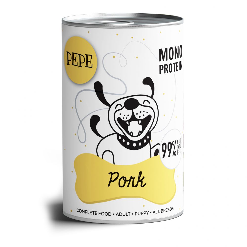 Paka Zwierzaka Pepe Monoproteinowa Karma Dla Psa Wieprzowina 400 g
