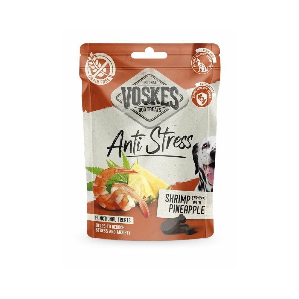 Voskes Antistress Przekąska Dla Psa Zmniejszająca Stres i Niepokój Z krewetkami i Ananasem 150 g