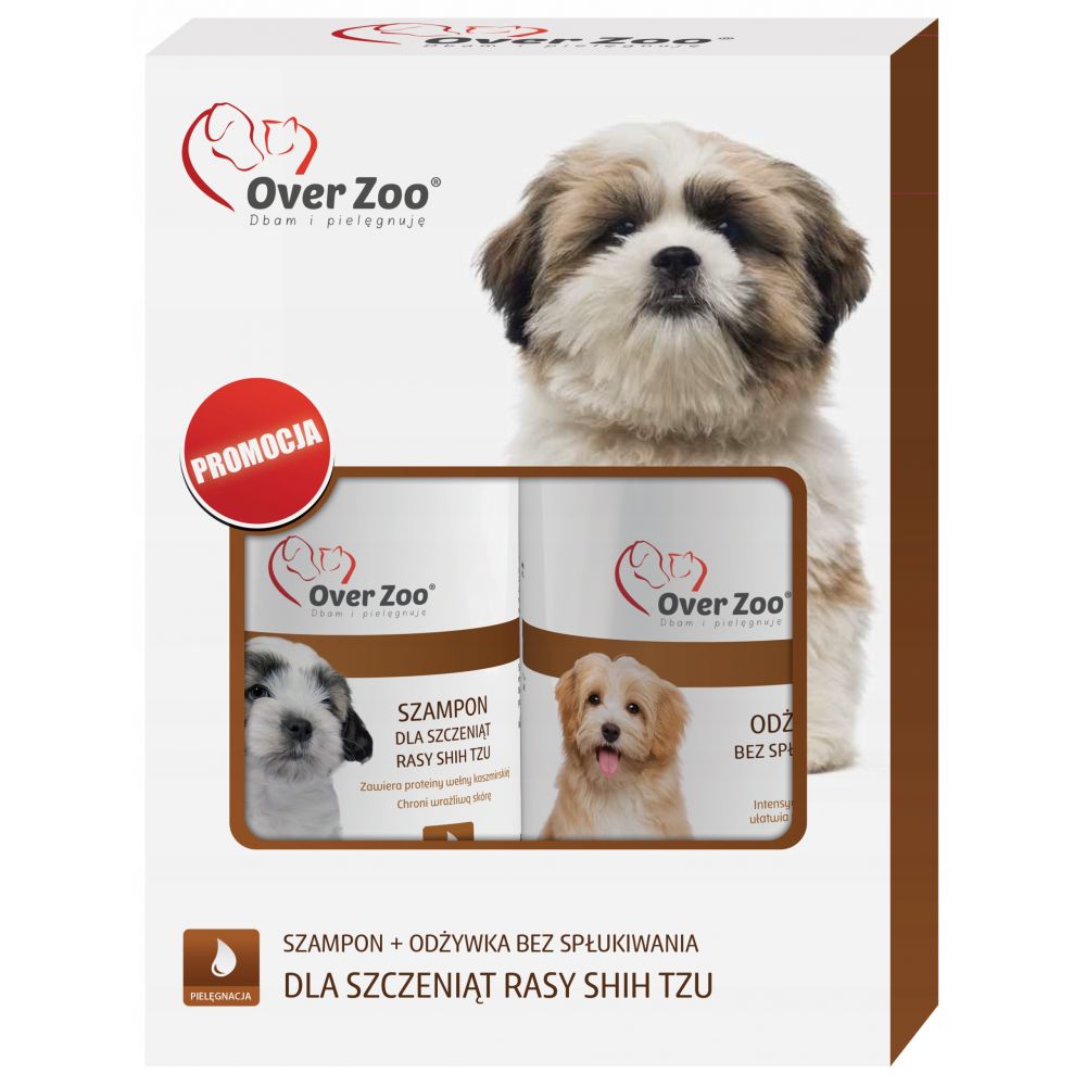 Over Zoo Dwupak Szampon Dla Szczeniąt Shih - Tzu + Odżywka  Bez Spłukiwania