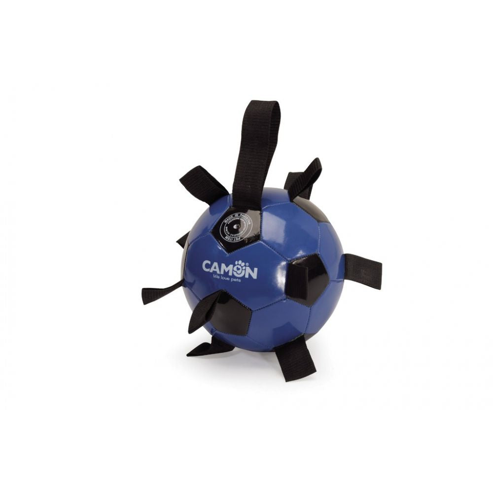 Camon Zabawka Dla Psa Piłka z Uchwytami Czarno-Niebieska